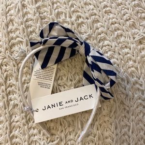 Janie and jack blue and white striped headband